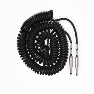 Bullet Cable 30′ Straight Black Coil Cable image 1