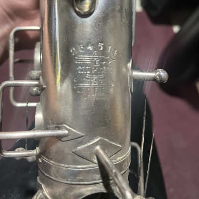 1929 Buescher True Tone Alto Sax - Silver Plate IN PIECES image 4