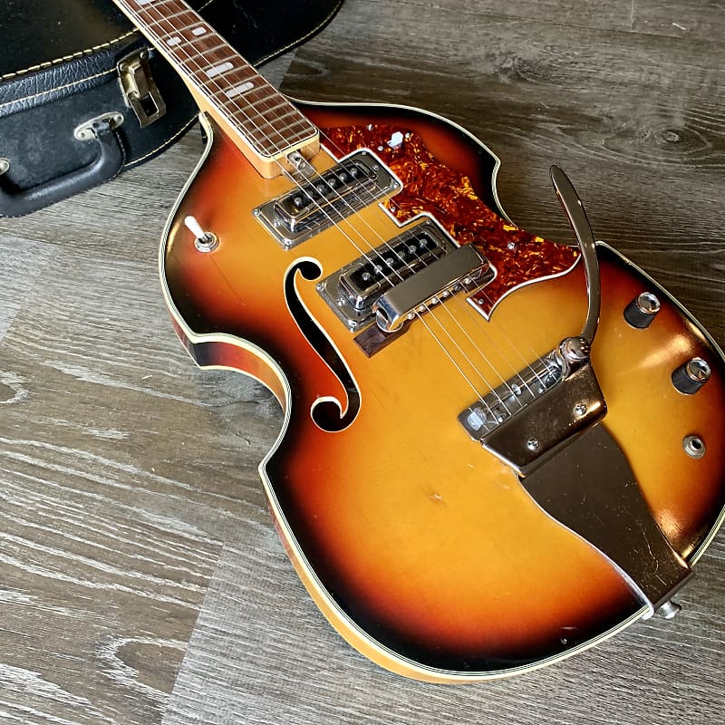 Kingston Violin Style 1960’s Sunburst Electric Guitar Japan Reverb