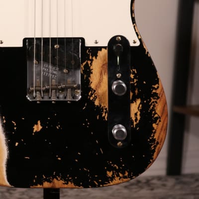 Fender Custom Shop Double Esquire 1950 Super Heavy Relic - Maple Fingerboard, Black image 4