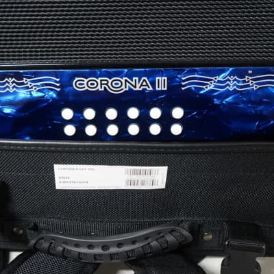 Hohner Corona II Accordion Dark Blue w/Bag SOL image 3