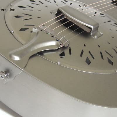Regal Resonator Guitar Duolian Brushed Nickel-Plated Steel Body image 6