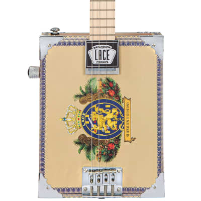 Lace Cigar Box Electric Guitar ~ 4 String ~ Royalty image 7