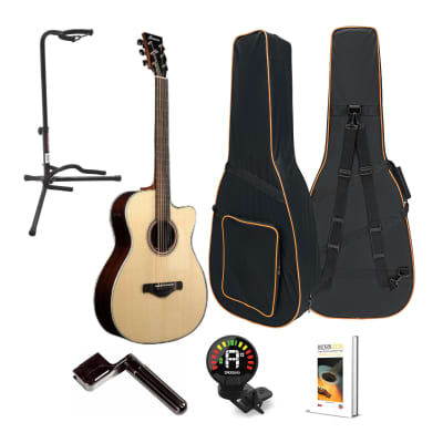 Ibanez Artwood ACFS380BT 6-String Acoustic Guitar (Open Pore Semi-Gloss) Bundle image 12