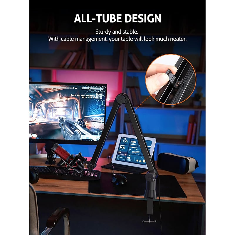 Blue Yeti Microphone Arm - Premium Boom Arm for Blue Yeti, Heavy Duty Blue  Yeti Mic Arm and Cable Management, Great for Gaming and Streaming, 360°
