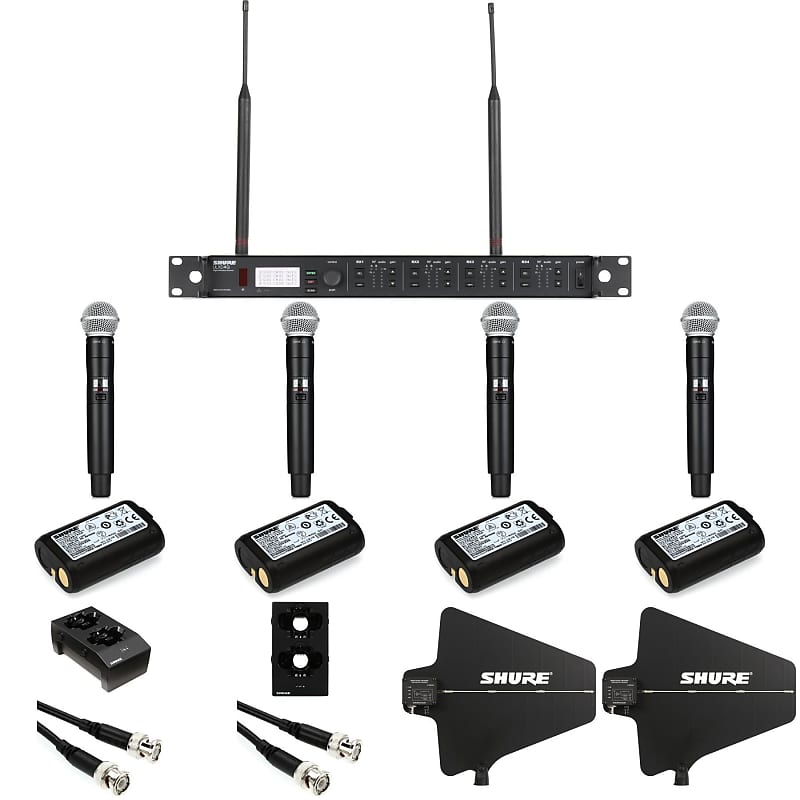 Shure ULXD4 4-Channel Handheld Wireless Bundle - J50A Band | Reverb