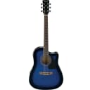 Ibanez PF15ECEWC  Acoustic-Electric Guitar - Transparent Blue Sunburst