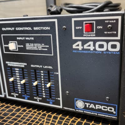 Tapco 4400 Rack Mount Reverberation Spring Reverb System 1970s Black Needs Service image 3