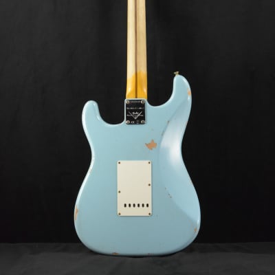 Mint Fender Custom Shop Limited Edition '57 Stratocaster Relic - Faded Aged Daphne Blue image 10