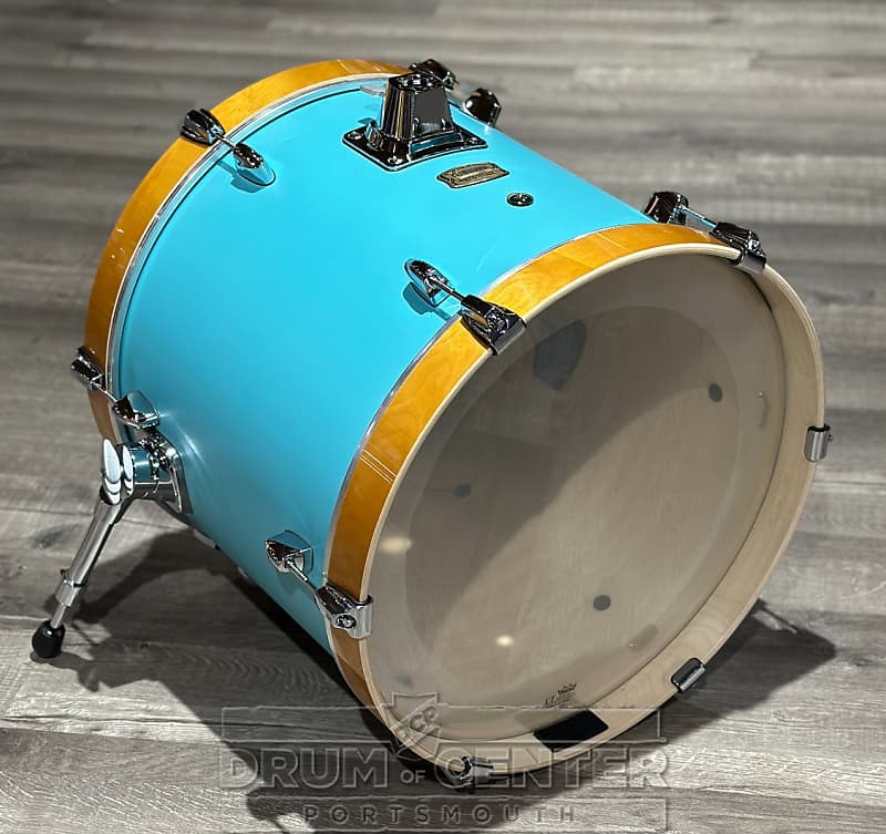Yamaha Stage Custom Birch Bass Drum 18x15 Matte Surf Green Reverb