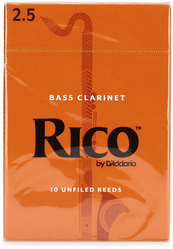 D'Addario REA1025 Rico Bass Clarinet Reed - 2.5 (10-pack) image 1
