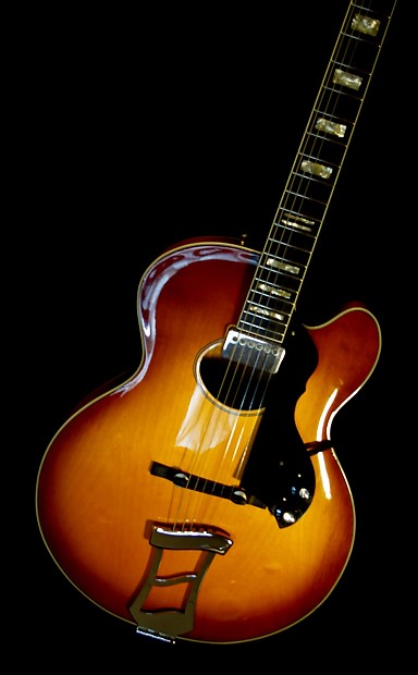 Hagstrom JIMMY D'AQUISTO  1978 Amber Sunburst. EXTREMELY RARE. D'Angelico Trained Builder. BEAUTIFUL image 1