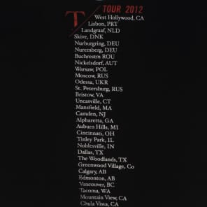 Linkin Park Concert T-shirt 2012 World Tour Cities on Back Large image 3