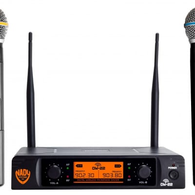 Nady DW 22 HTHT Dual Wireless Handheld Microphone System Fixed