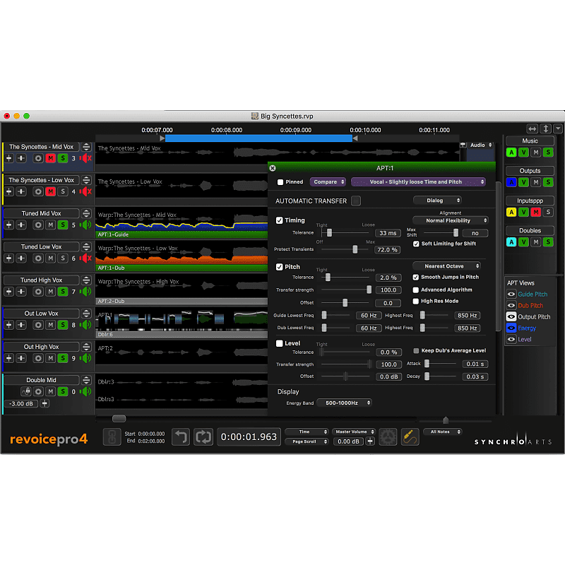 New Synchro Arts Revoice Pro 4 UpGrade from Vocalign Pro 4 Reverb
