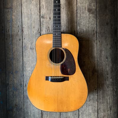 1953 Martin D-18 Acoustic  - Natural finish and hard shell case image 2