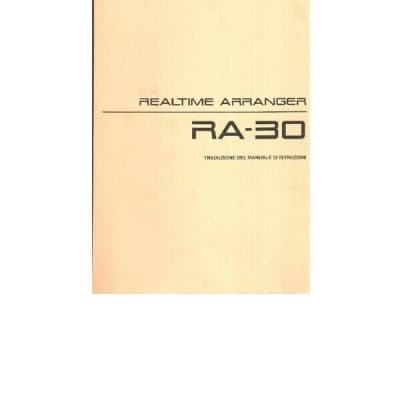  Roland Ra-30 Manuale Di Istruzioni In Italiano