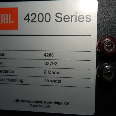 JBL 4206 passive studio monitor speakers image 6