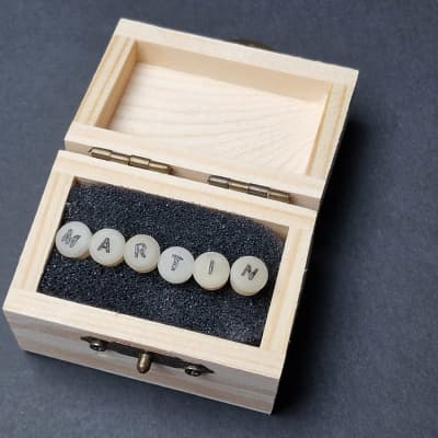 6 CHEVILLES guitare épingle OS opaque bovin Boite Bois 1 - MARTIN CUSTOM image 5