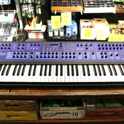 Dave Smith Instruments Poly Evolver PE 61-Key 4-Voice Polyphonic Synthesizer 2010 - 2013 - Blue with Wood Sides image 2