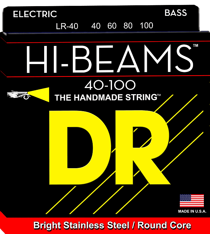 DR LR-40 Hi Beam BASS Guitar Strings; gauges 40-100 image 1