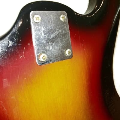 Silvertone 1490 Bass Guitar Body 1970 Sunburst Made in Japan image 9