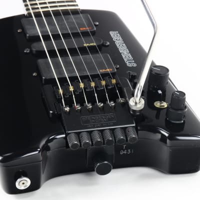 1997 Steinberger GL7TA Trans Trem Headless Electric Guitar | Original Hard Case and Tags, Black, CLEAN! image 16
