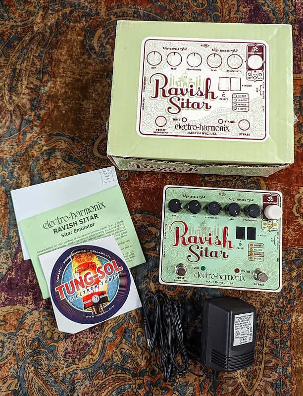 Electro-Harmonix Ravish Sitar - Mint Green / Cream | Reverb