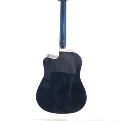 Oscar Schmidt OD312CETBL 12-string Transparent Blue Acoustic Electric Guitar              * image 2