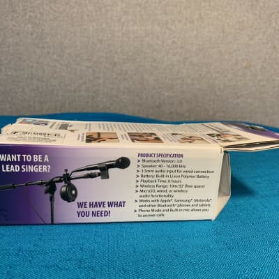 On-stage U-mount BS4080 Bluetooth Speaker with microphone mount image 5