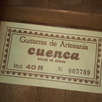 Belle guitare Cuenca 40R fabriquée dans les années 90 en Espagne Cèdre et palissandre image 22