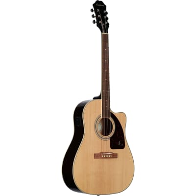 Epiphone J-45 EC Studio Acoustic-Electric Guitar, Natural image 4