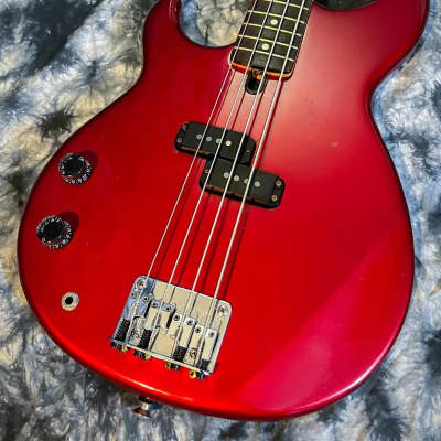 Left-Handed 1998 Yamaha BB300 w/reverse P bass pickup - Candy Apple Red image 2