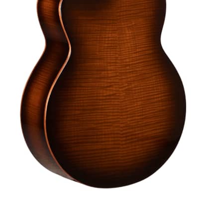 Teton STB130FMGHBCENT Acoustic bass, solid spruce top, flamed maple back/sides, cutaway, Fishman Flex electronics, golden honey burst gloss finish image 2