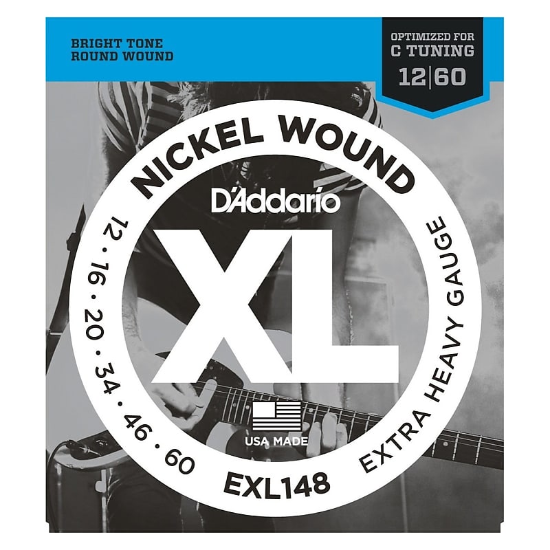 D'Addario EXL Nickel Wound Electric Guitar Strings, EXL148, Extra Heavy image 1