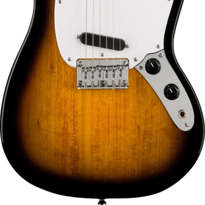 Squier Sonic Mustang Electric Guitar, Maple Fingerboard, 2-Color Sunburst image 1