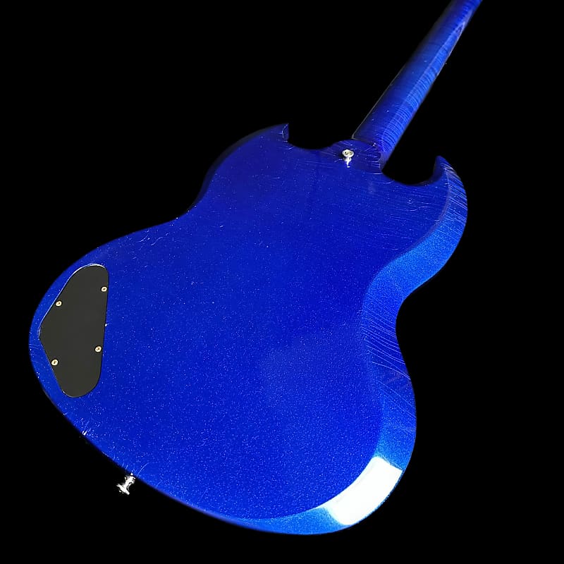 Gibson Custom Shop M2M 63 SG Junior Blue Sparkle w/Stinger Short Maestro  Murphy Lab Ultra Light Aged w/case