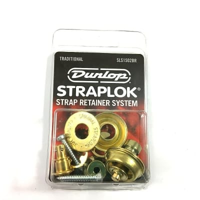 Dunlop Strap Locks - Guitar - Traditional Strap Retainer System Brass image 2