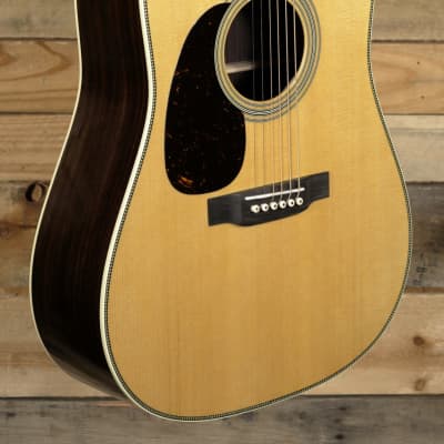 Martin HD-28 Left-Handed Acoustic Guitar Natural w/ Case for sale