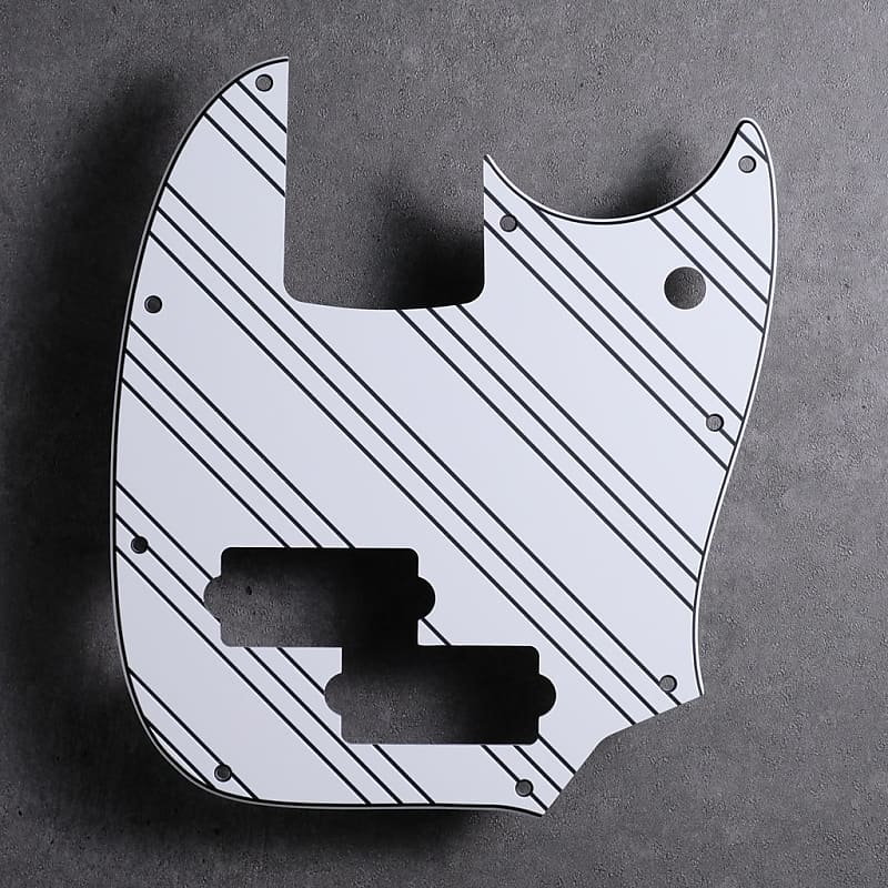 Three Lines Mustang Bass PJ Pickguard White/Black/Black Reverb