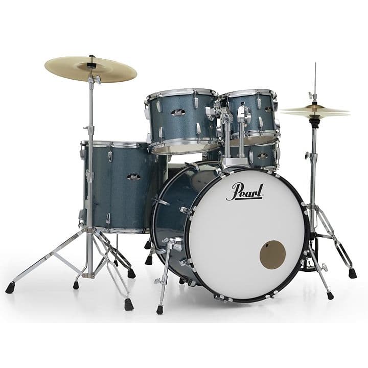 Pearl Roadshow Series 5-Piece Aqua Blue Drum Set w/ Stands and Cymbals image 1