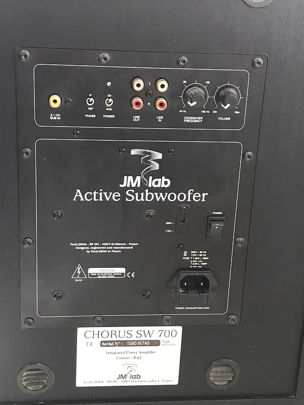 JMLAB アクティブサブウーハー　Chorus SW700 JM Labs Focal Chorus SW 700 Active Subwoofer - The Music Room