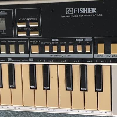 1980's FISHER SC-300K Portable Music Composer System Boombox Stereo w/Keyboard image 7