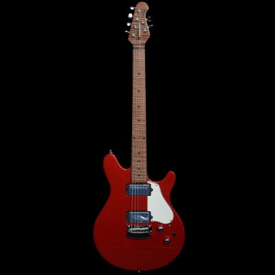 Music Man Valentine Trem Electric Guitar Roasted Maple Neck Husker Red image 2