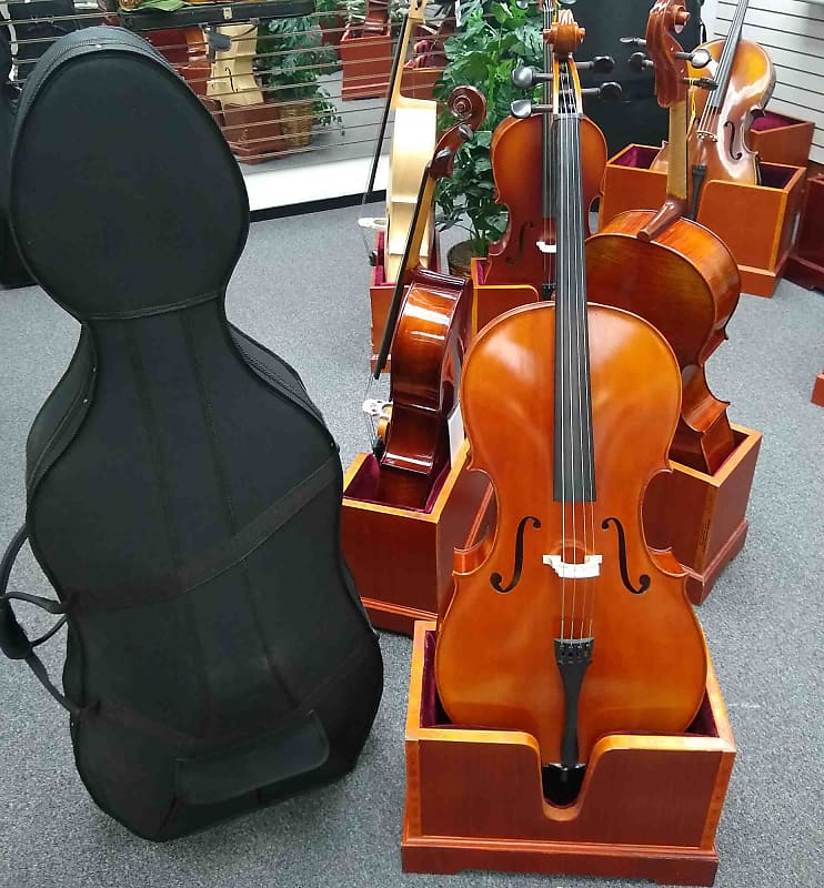 Vienna Strings Hamburg Handcraft Cello Hand Rubbed Finish Cherry image 1