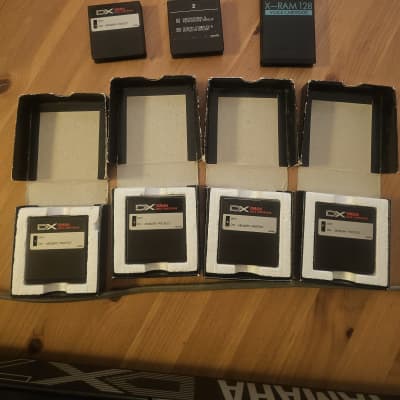 Yamaha DX7 - 5 RAM Cartridges / 1 ROM Cartridge/ 1 C LAB X-Ram 128 Voices Cartridges - Excellent Condition