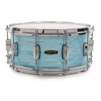 Barton Studio Custom Maple 6.5x14 Snare Drum Sky Blue Oyster | Reverb