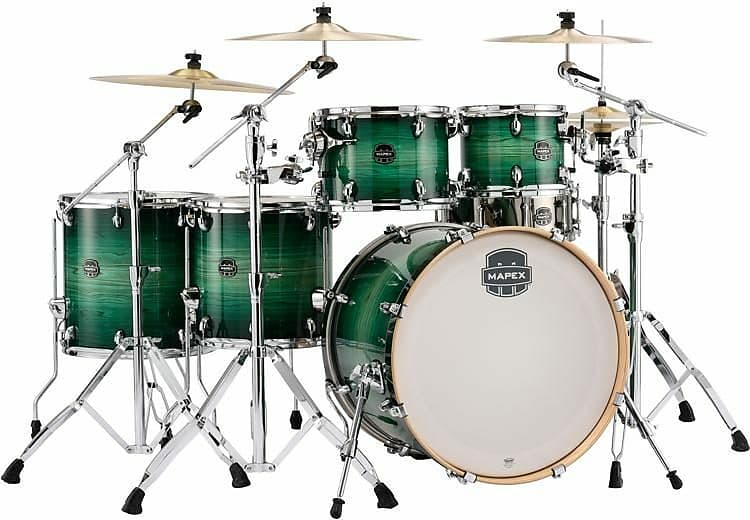 Mapex Armory Series Studioease 6pc Shell Pack Fast Toms Emerald Burst AR628SFUCF image 1