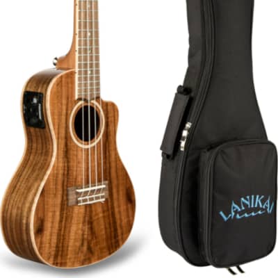 Lanikai ACST-CEC Acacia Solid Top Concert Acoustic-Electric