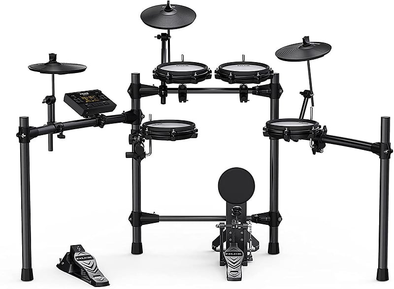 NUX Model DM-210 All Mesh Head Digital Electronic Drum Set, 8 Piece Kit image 1